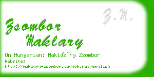 zsombor maklary business card